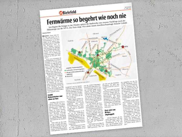 ewers Artikel - Presse - „Fernwärme so begehrt wie noch nie“ in der Neuen Westfälischen